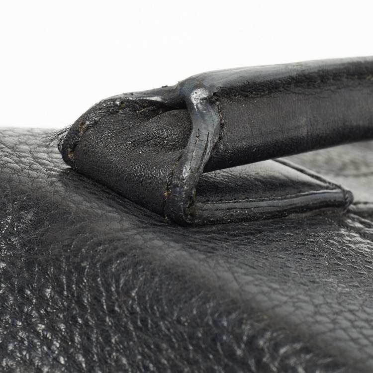 Pre Owned Mulberry Black Grain Leather Small Bayswater Satchel