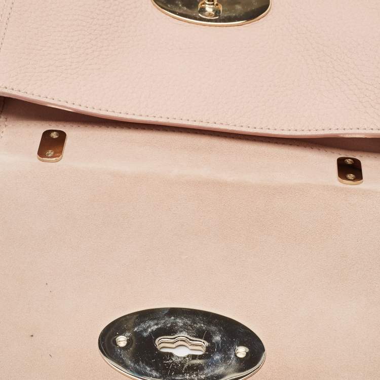 Pre Owned Mulberry Light Pink Leather Small Lily Shoulder Bag
