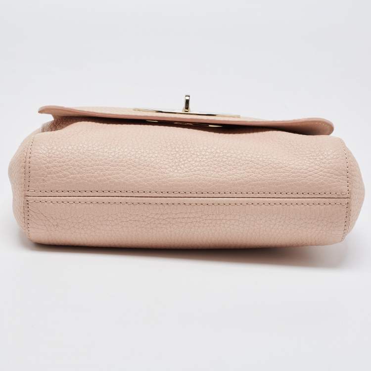 Pre Owned Mulberry Light Pink Leather Small Lily Shoulder Bag