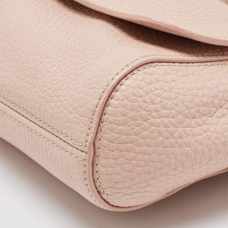 Pre Owned Mulberry Light Pink Leather Small Lily Shoulder Bag