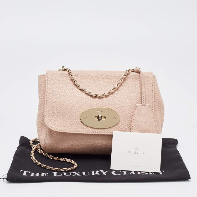 Pre Owned Mulberry Light Pink Leather Small Lily Shoulder Bag