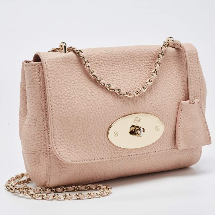 Pre Owned Mulberry Light Pink Leather Small Lily Shoulder Bag