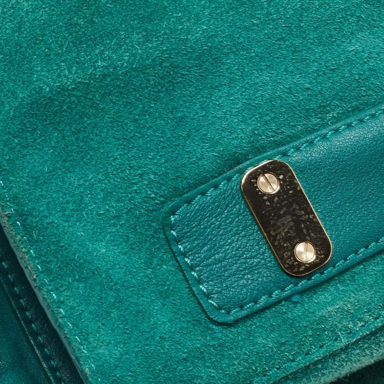 Pre Owned Mulberry Green Leather Medium Lily Shoulder Bag