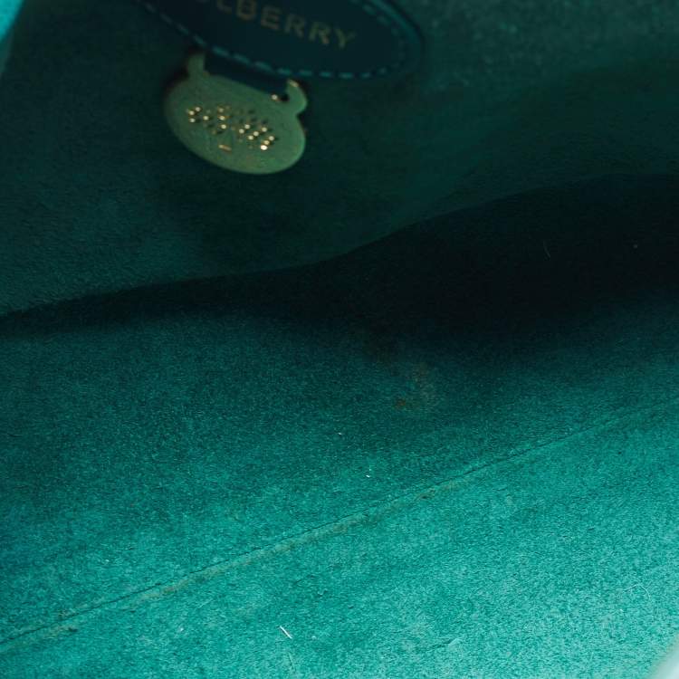 Pre Owned Mulberry Green Leather Medium Lily Shoulder Bag