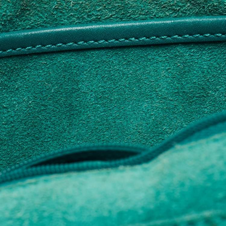 Pre Owned Mulberry Green Leather Medium Lily Shoulder Bag