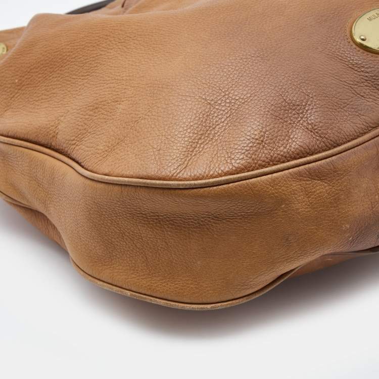 Pre Owned Mulberry Brown Pebbled Leather Mitzy Hobo