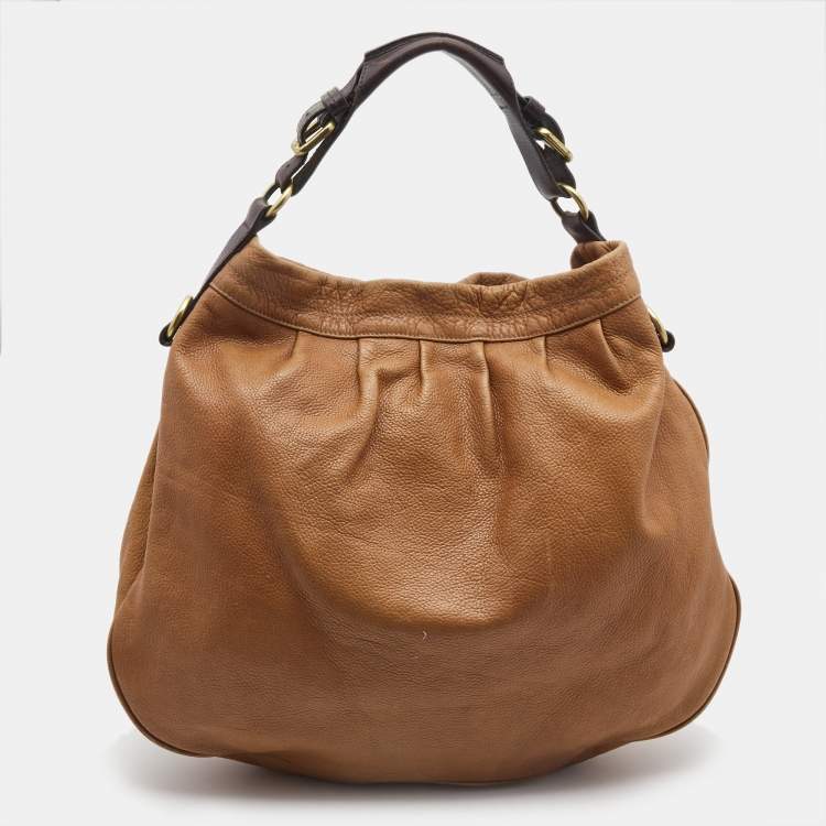 Pre Owned Mulberry Brown Pebbled Leather Mitzy Hobo