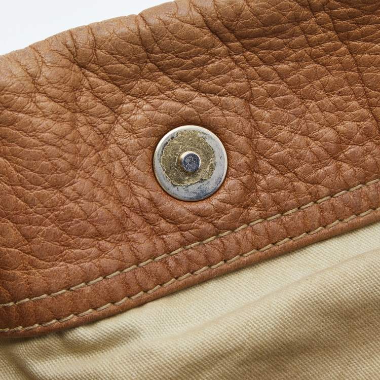 Pre Owned Mulberry Brown Pebbled Leather Mitzy Hobo