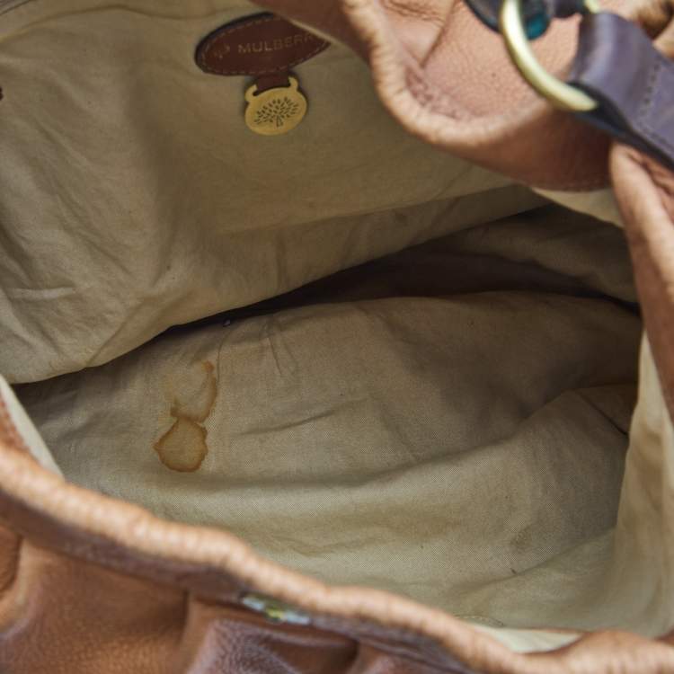 Pre Owned Mulberry Brown Pebbled Leather Mitzy Hobo