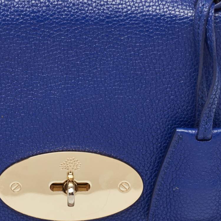 Pre Owned Mulberry Blue Leather Small Lily Shoulder Bag