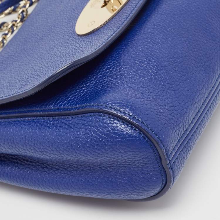 Pre Owned Mulberry Blue Leather Small Lily Shoulder Bag
