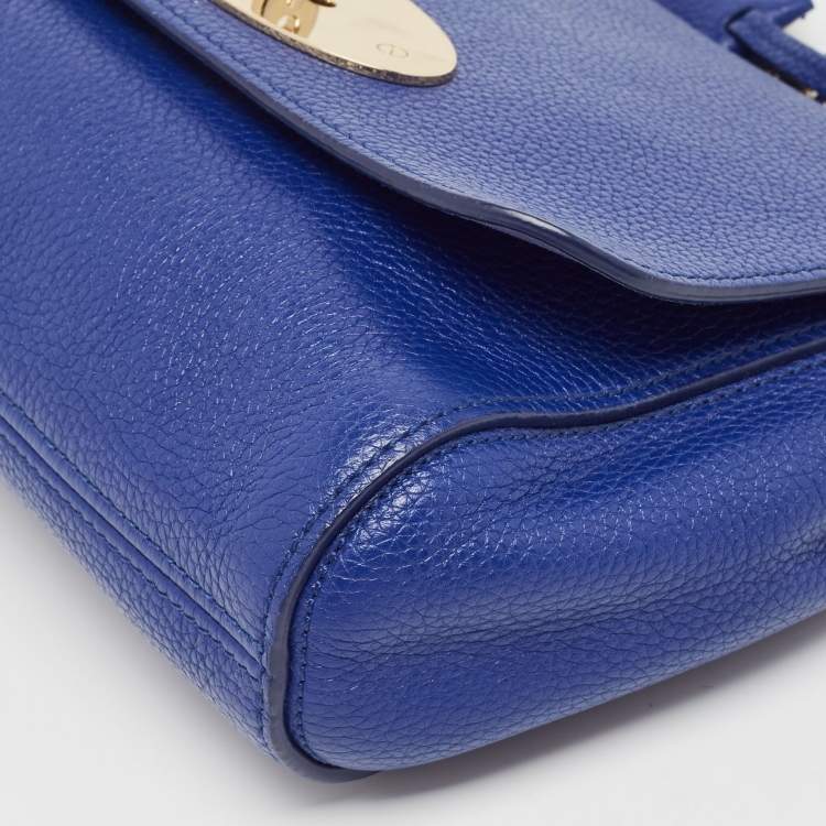 Pre Owned Mulberry Blue Leather Small Lily Shoulder Bag
