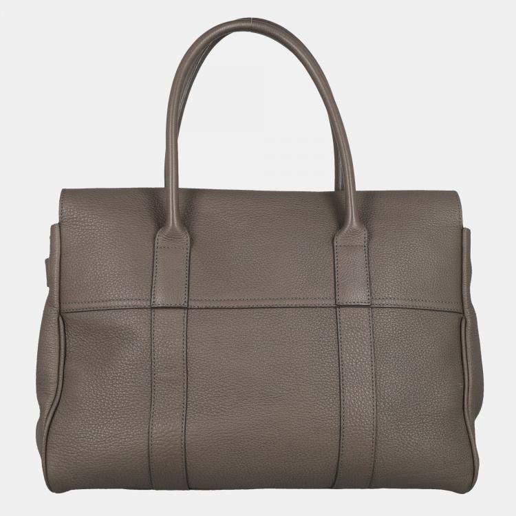 Pre Owned Mulberry Bayswater -  Women's Leather Handbag - Grey - One Size