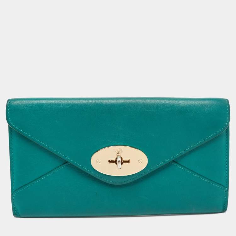 Daria leather clutch bag Mulberry Blue in Leather - 22968226