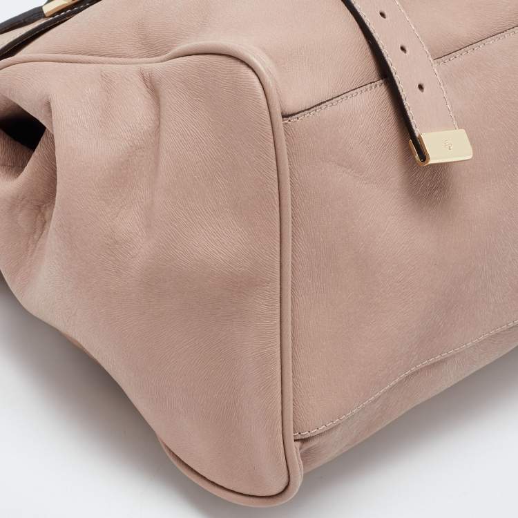 Pre Owned Mulberry Pink Leather Oversized Alexa Satchel