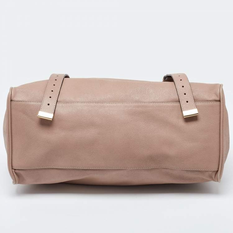 Pre Owned Mulberry Pink Leather Oversized Alexa Satchel