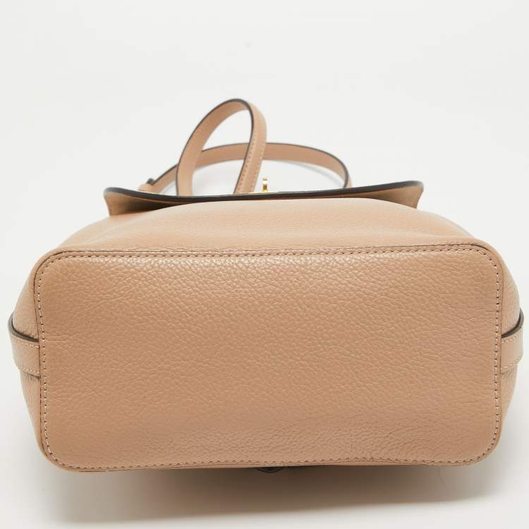 Pre Owned Mulberry Beige Leather Mini Bayswater Backpack