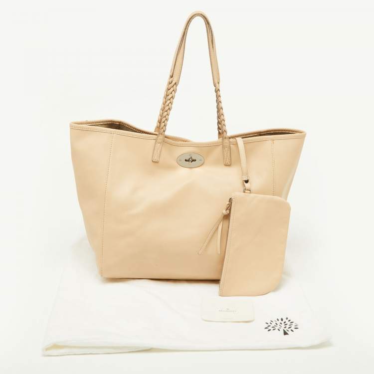Pre Owned Mulberry Beige Leather Medium Dorset Tote