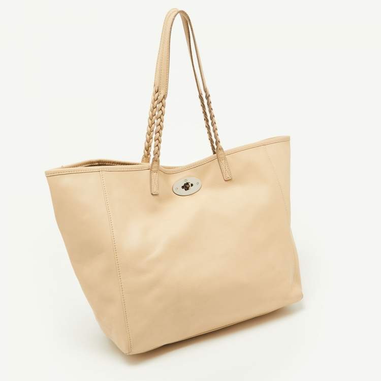 Pre Owned Mulberry Beige Leather Medium Dorset Tote