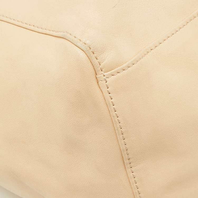 Pre Owned Mulberry Beige Leather Medium Dorset Tote