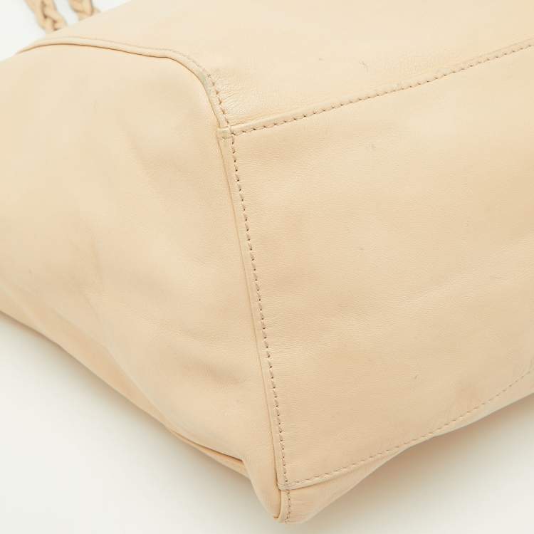 Pre Owned Mulberry Beige Leather Medium Dorset Tote