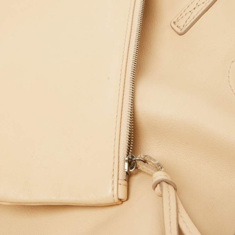 Pre Owned Mulberry Beige Leather Medium Dorset Tote