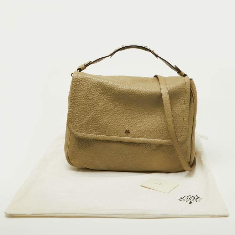 Pre Owned Mulberry Avocado Green Leather Flap Hobo