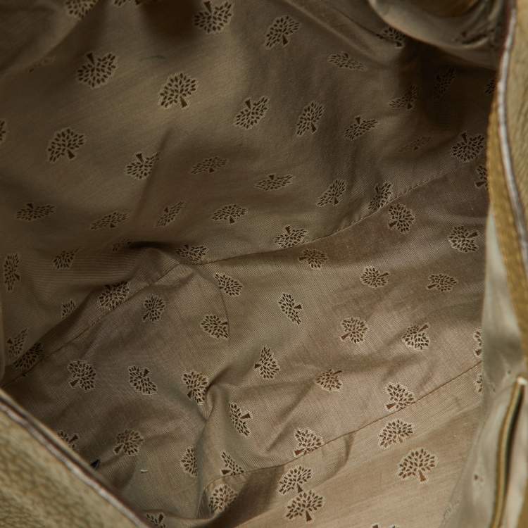 Pre Owned Mulberry Avocado Green Leather Flap Hobo