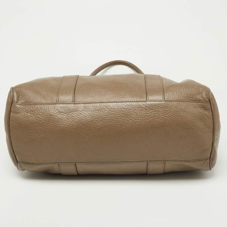 Pre Owned Mulberry Beige Leather Bayswater Satchel