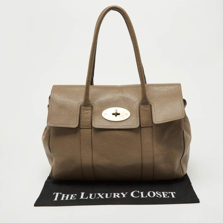 Pre Owned Mulberry Beige Leather Bayswater Satchel
