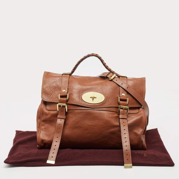 Pre Owned Mulberry Brown Leather Oversized Alexa Satchel