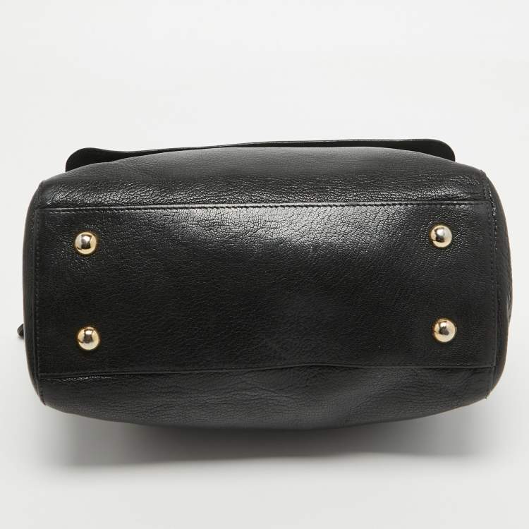 Pre Owned Mulberry Black Leather Del Rey Bag