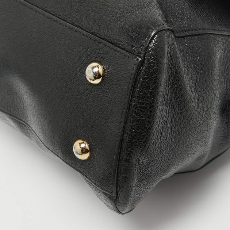 Pre Owned Mulberry Black Leather Del Rey Bag