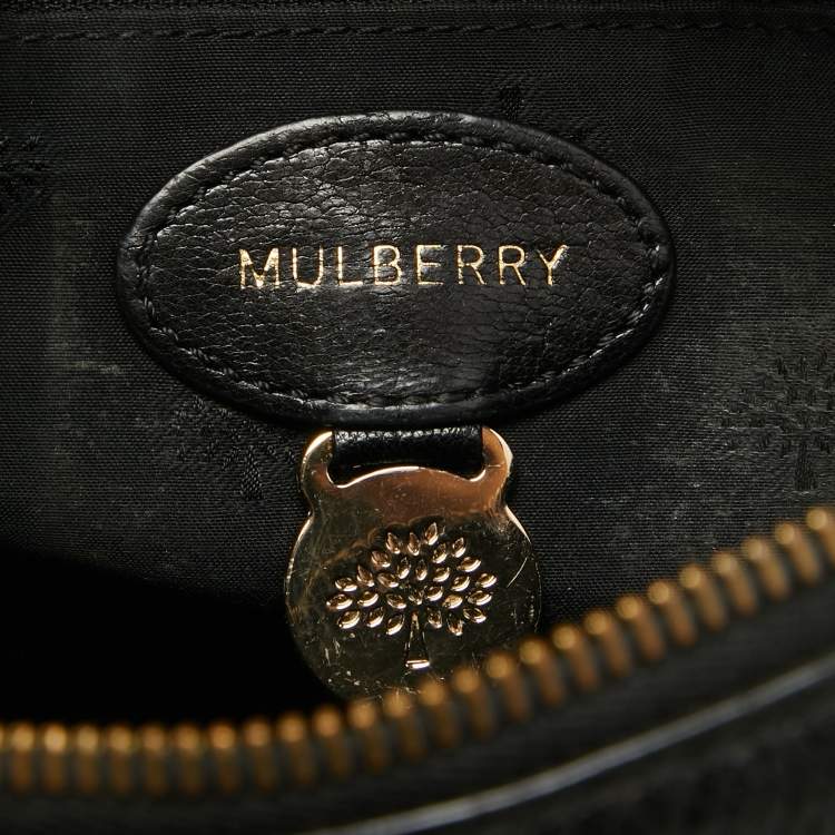 Pre Owned Mulberry Black Leather Del Rey Bag