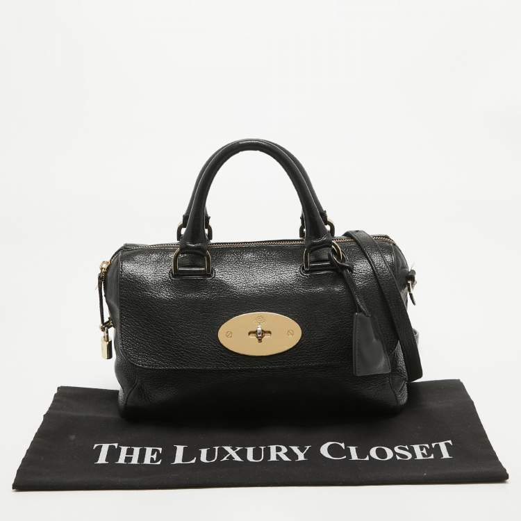 Pre Owned Mulberry Black Leather Del Rey Bag
