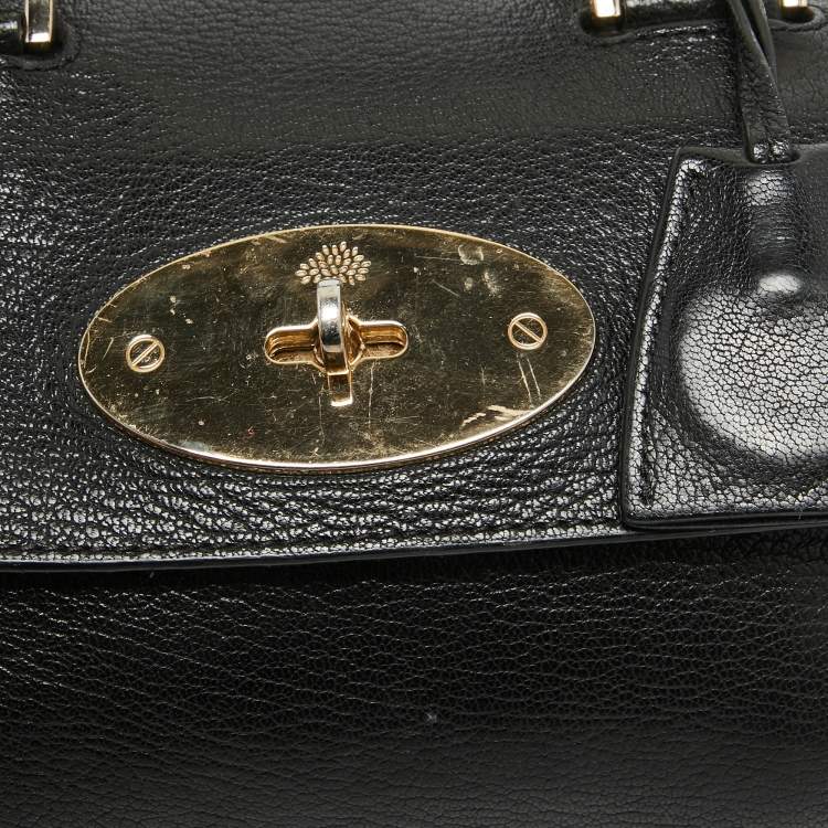Pre Owned Mulberry Black Leather Del Rey Bag
