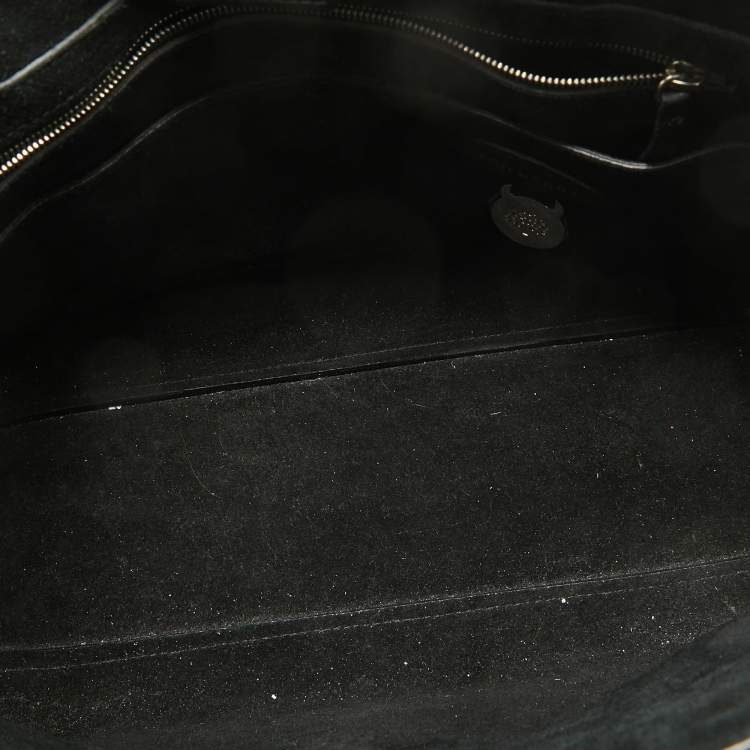 Pre Owned Mulberry Black Leather Small Willow Tote