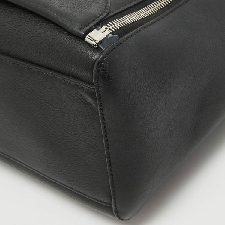 Pre Owned Mulberry Black Leather Small Willow Tote