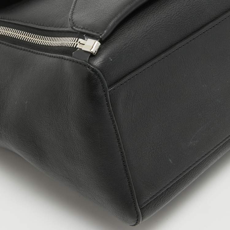 Pre Owned Mulberry Black Leather Small Willow Tote