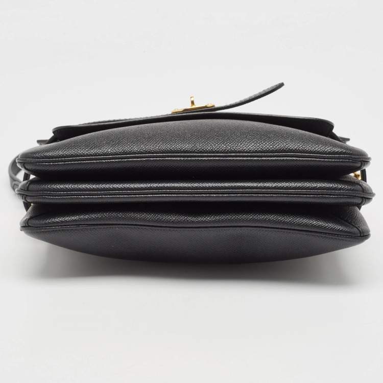 Pre Owned Mulberry Black Leather Small Belted Bayswater Shoulder Bag