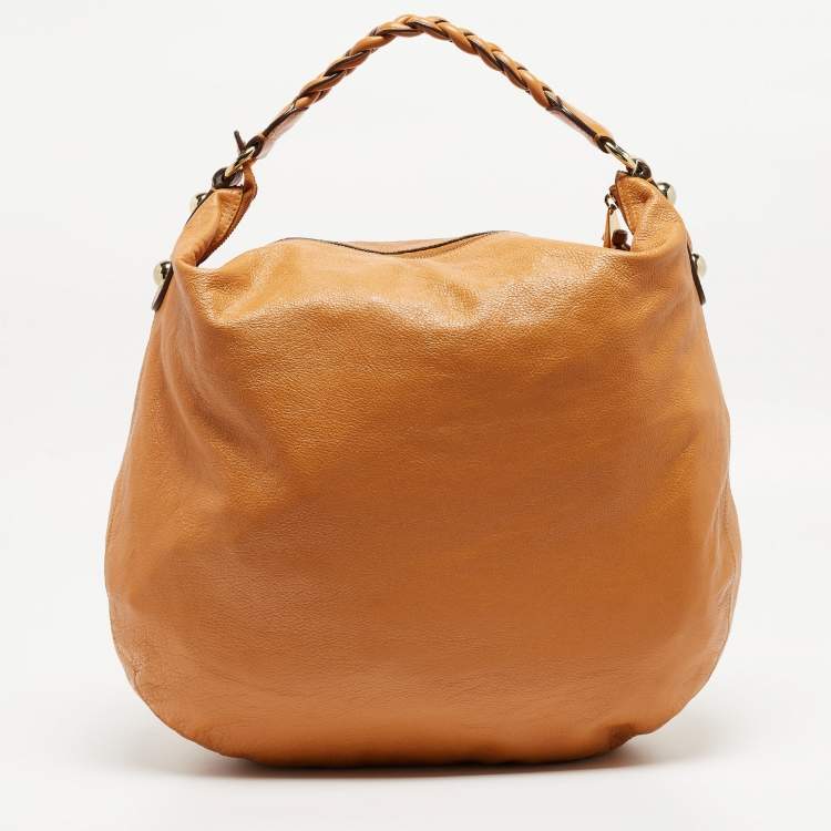 Pre Owned Mulberry Tan Leather Large Daria Hobo
