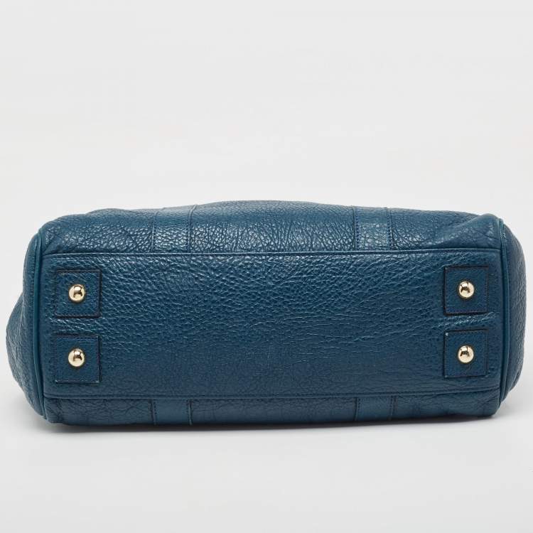 Pre Owned Mulberry Teal Blue Leather Bayswater Satchel