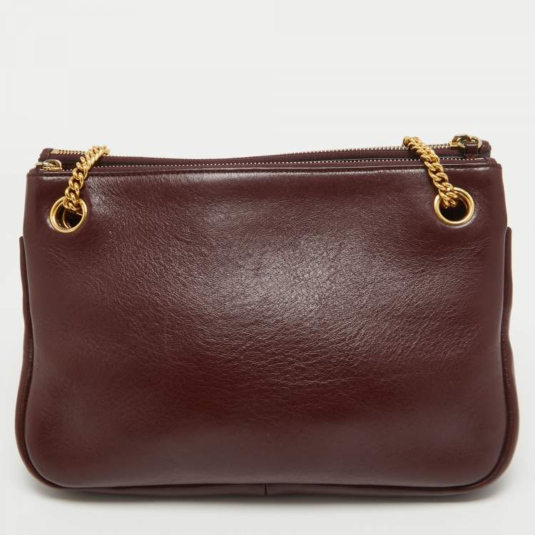 Pre Owned Mulberry Burgundy Leather Winsley Shoulder Bag