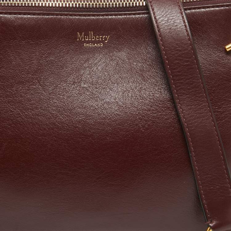 Pre Owned Mulberry Burgundy Leather Winsley Shoulder Bag