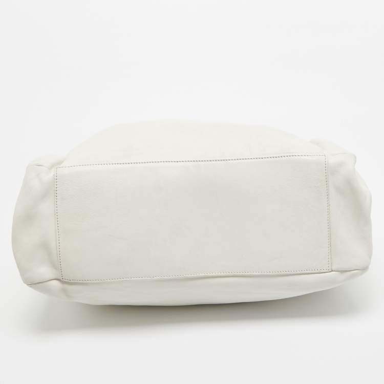 Pre Owned Mulberry Off White Leather Jenah Tote
