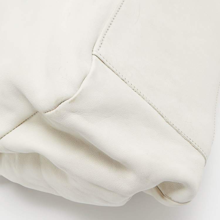 Pre Owned Mulberry Off White Leather Jenah Tote