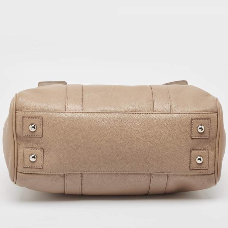 Pre Owned Mulberry Beige Leather Bayswater Satchel