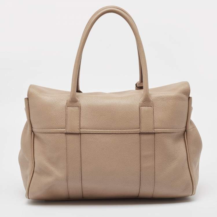 Pre Owned Mulberry Beige Leather Bayswater Satchel