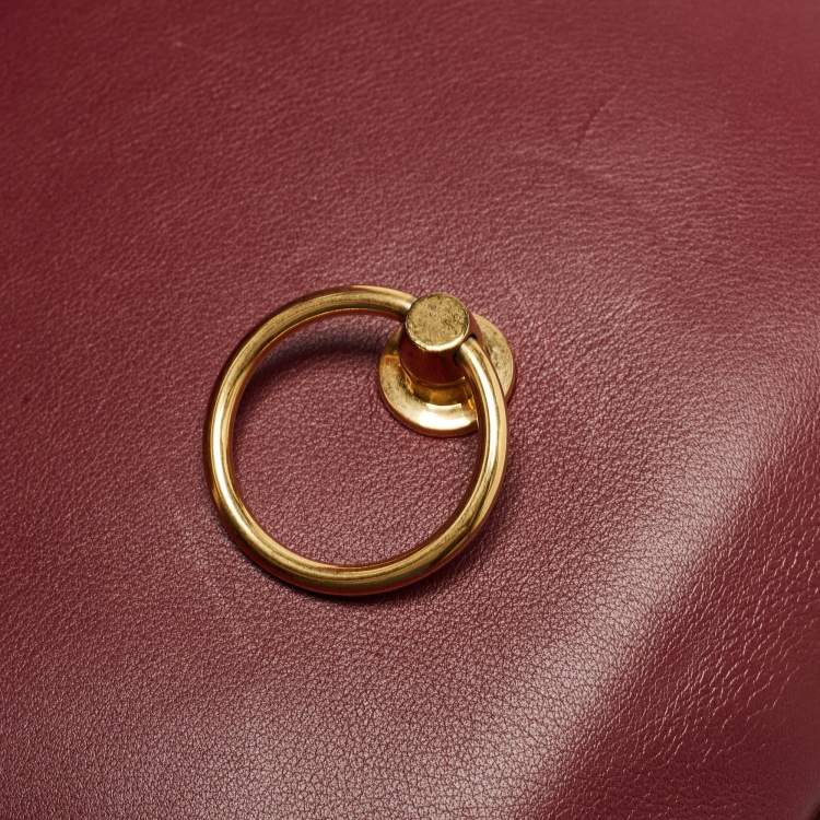 Pre Owned Mulberry Burgundy/Blue Leather Amberley Shoulder Bag