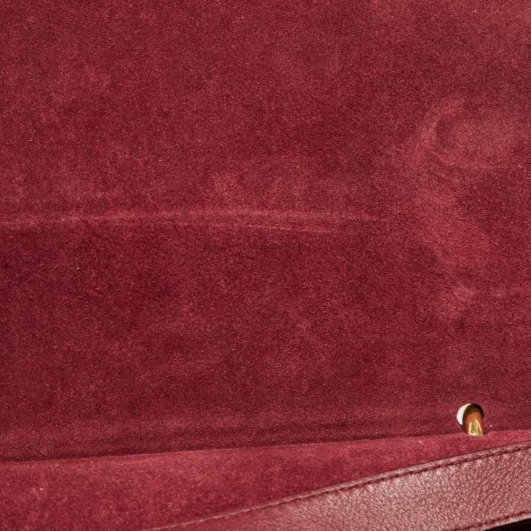 Pre Owned Mulberry Burgundy/Blue Leather Amberley Shoulder Bag